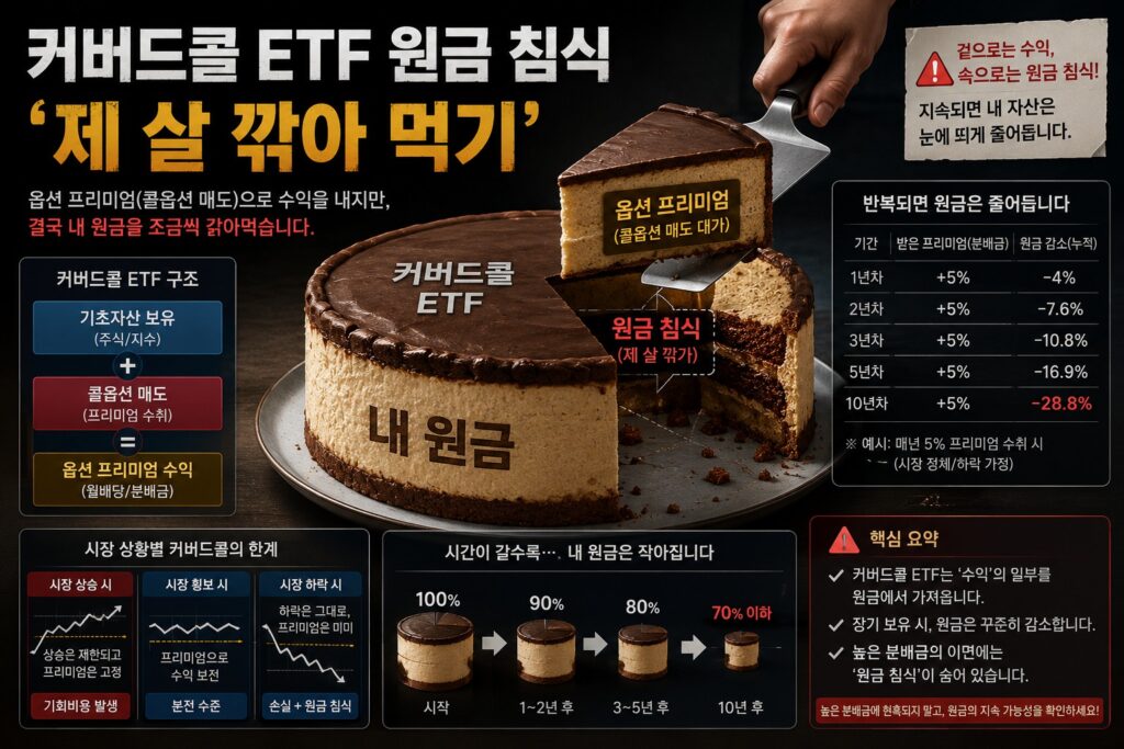 커버드콜 ETF 원금 침식