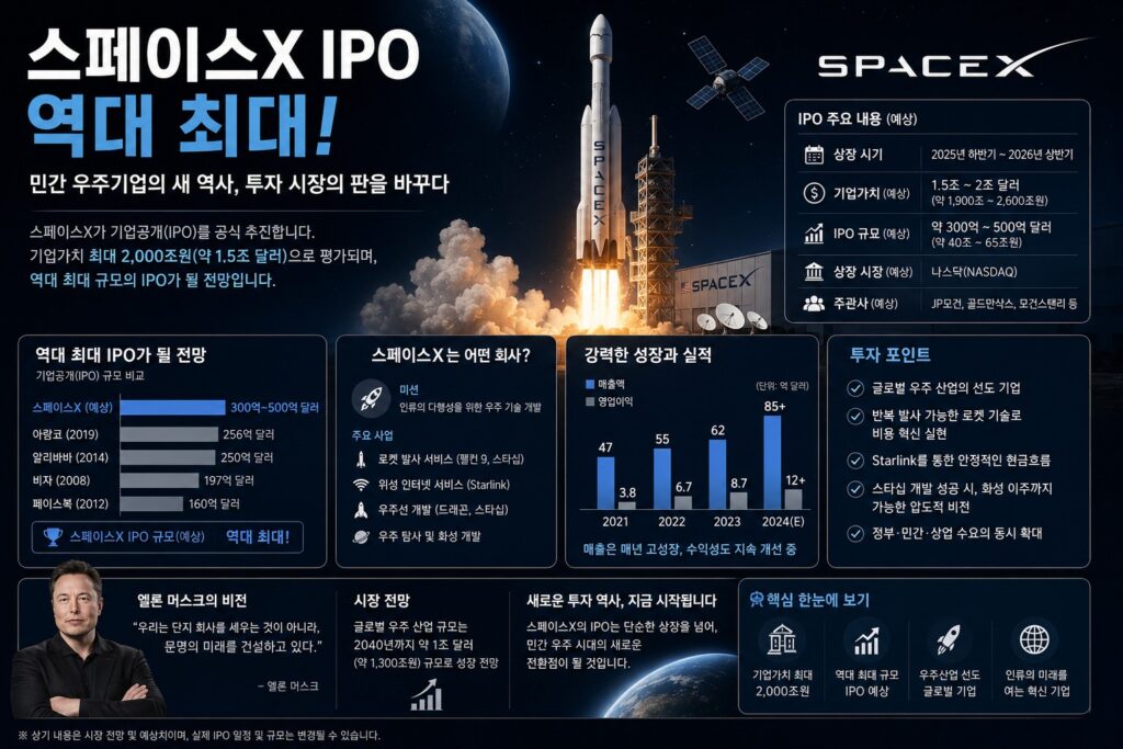 스페이스X IPO 역대 최대