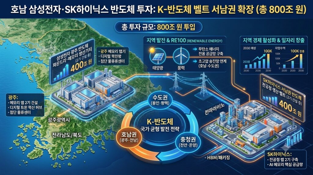 호남 삼성전자 SK하이닉스 반도체 투자
